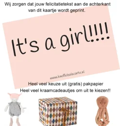 Glückwunschkarte Es ist ein Mädchen