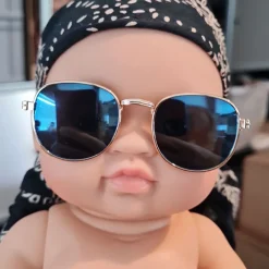 Heless Puppensonnenbrille gold mit verspiegelten Gläsern
