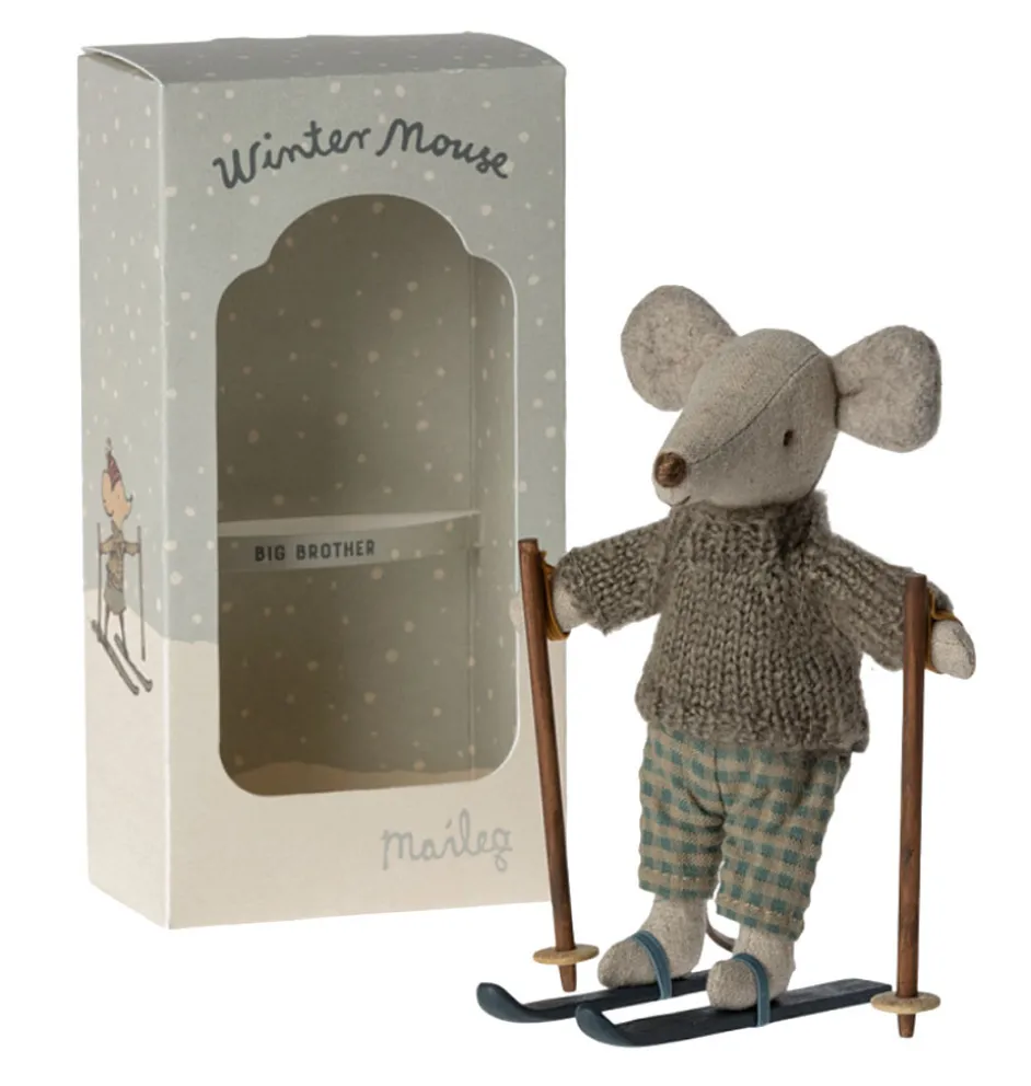 Maileg Big Brother Maus mit Skiset