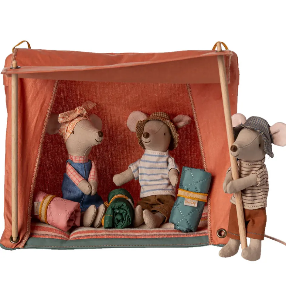Maileg Happy Camper Zelt für die Mäuse / orange / Kollektion 2025