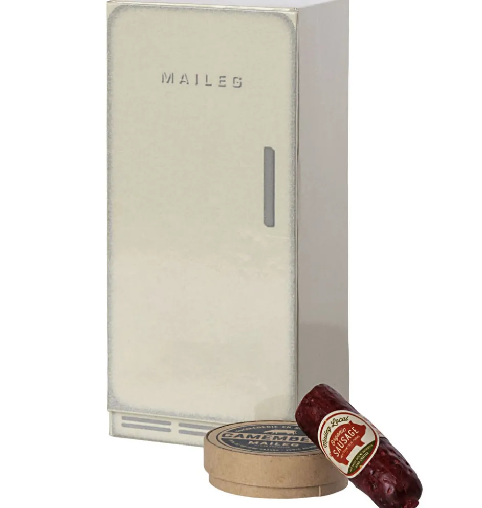 Maileg Kühlschrank für die Mäuse mit Wurst und Camembert