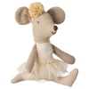 Maileg kleine Schwester Ballerina-Maus / gebrochenes Weiß