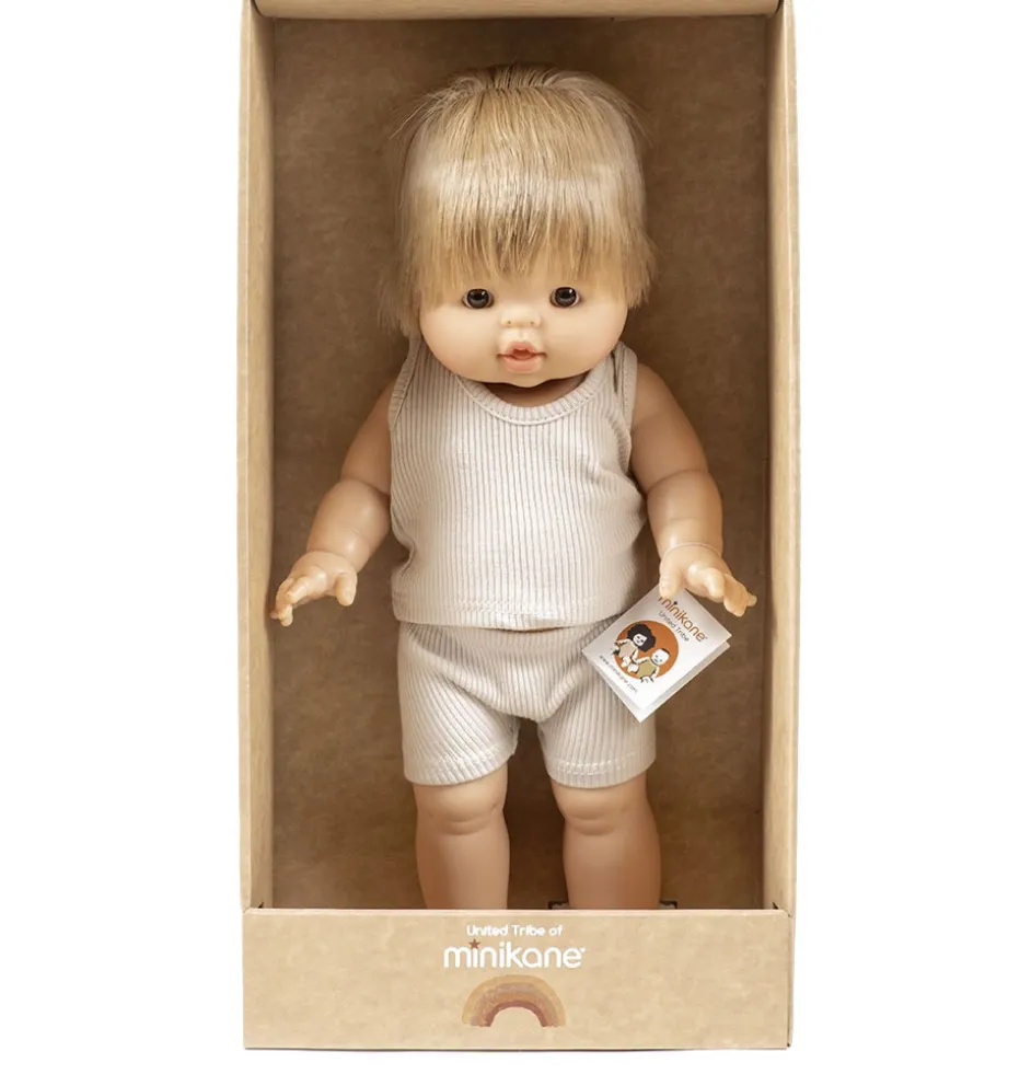 Minikane / Paola Reina Gordi Puppe Archie mit Unterwäsche / 37 cm