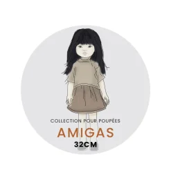 Minikane Amigas Puppen / ärmellose braune Weste aus Kunstfell