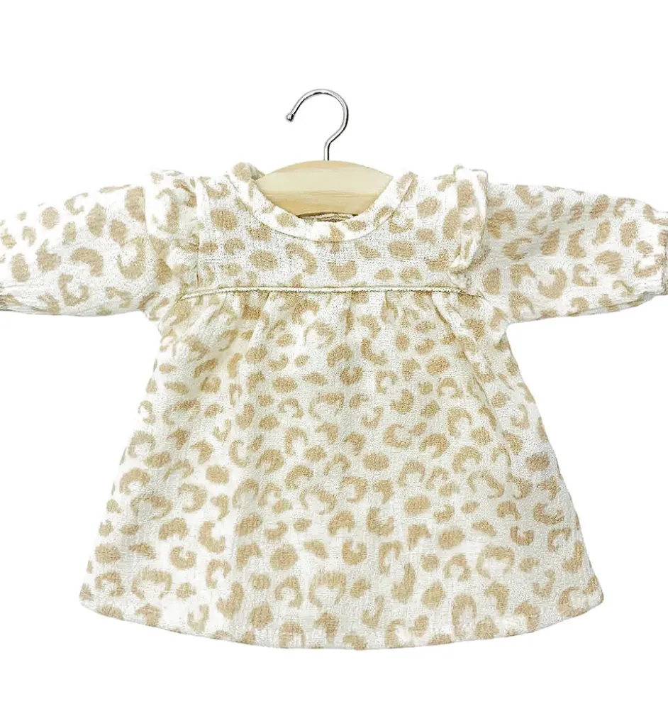 Minikane Gordi-Kleid / Robe Mélodie aus Crépon Féline mit Lurex-Paspelierung
