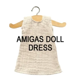 Minikane-Kleid für Amigas-Puppen / écru