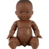 Paola Reina Babypuppe, brauner Junge, blaue Augen